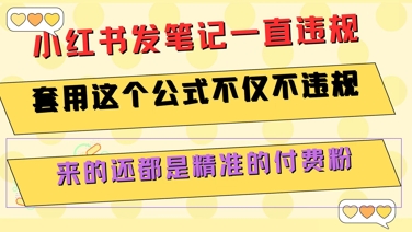 小红书发笔记一直违规，套用这个公式不仅不违规，来的还都是精准的付费粉-shxbox省心宝盒