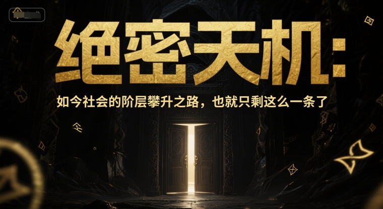 付费文章：绝密天机：如今社会的阶层攀升之路，也就只剩这么一条了-shxbox省心宝盒