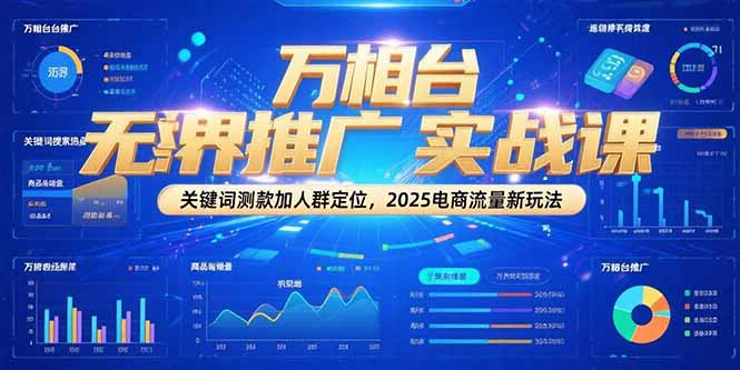 万相台无界推广实战课，关键词测款加人群定位，2025电商流量新玩法-shxbox省心宝盒