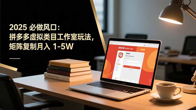 2025 必做风口：拼多多虚拟类目工作室玩法，矩阵复制月入 1-5W-shxbox省心宝盒
