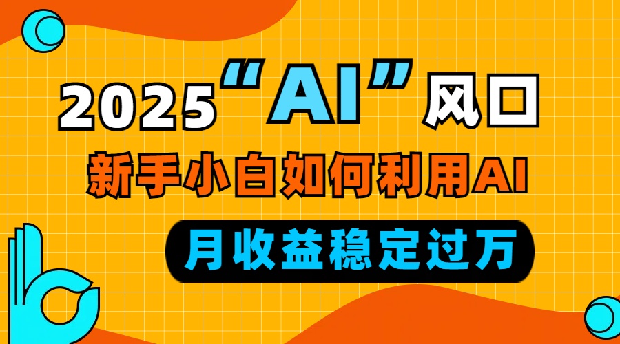 2025“ AI ”风口，新手小白如何利用ai，每月收益稳定过万-shxbox省心宝盒