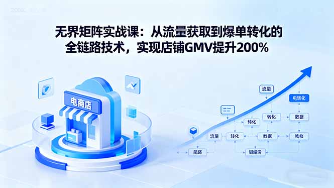 无界矩阵实战课：从流量获取到爆单转化的全链路技术，实现店铺GMV提升200%-shxbox省心宝盒