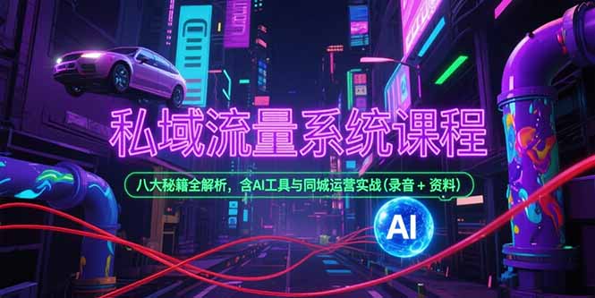 私域流量系统课程，八大秘籍全解析，含AI工具与同城运营实战(录音+资料-shxbox省心宝盒