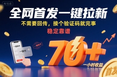 全网首发一键拉新项目，不需要回传，接个验证码就完事，稳定靠谱，一小时收益70+【揭秘】-shxbox省心宝盒