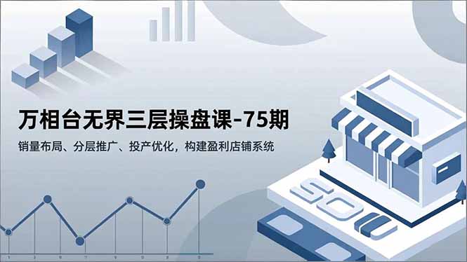 万相台无界三层操盘课-75期，销量布局、分层推广、投产优化，构建盈利店铺系统-shxbox省心宝盒