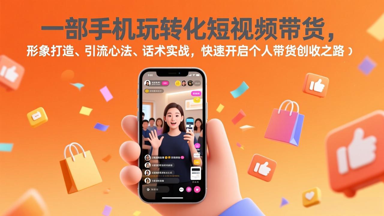 一部手机玩转化短视频带货，形象打造、引流心法、话术实战，快速开启个人带货创收之路-shxbox省心宝盒