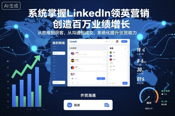 系统掌握LinkedIn领英营销，创造百万业绩增长，从思维到获客，从沟通到成交，系统化提升外贸能力-shxbox省心宝盒