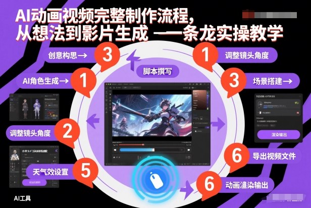AI动画视频完整制作流程，从想法到影片生成一条龙实操教学-shxbox省心宝盒