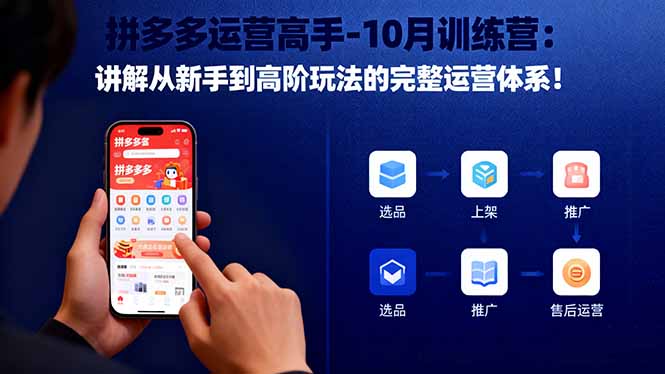 拼多多运营高手-10月训练营：讲解从新手到高阶玩法的完整运营体系！-shxbox省心宝盒