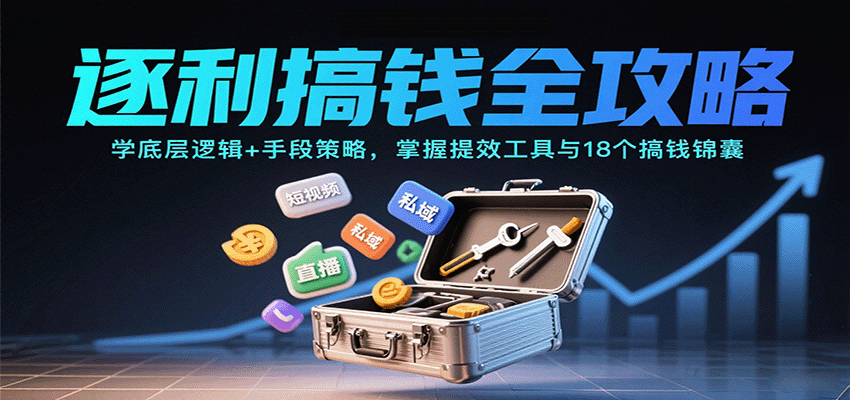 逐利搞钱全攻略：学底层逻辑+手段策略，掌握提效工具与18个搞钱锦囊-shxbox省心宝盒