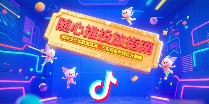 随心推投放指南，脚本设计加数据监测，三阶段自然流拉升策略-shxbox省心宝盒