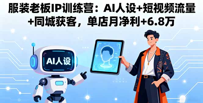 服装老板IP训练营：AI人设+短视频流量+同城获客，单店月净利+6.8万-shxbox省心宝盒