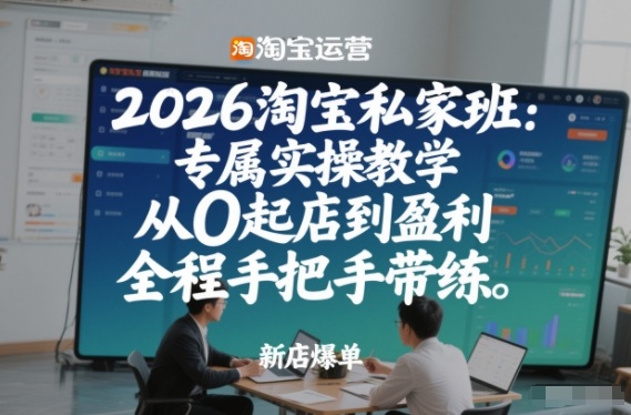 2026淘宝私家班：专属实操教学，从0起店到盈利，全程手把手带练(更新)-shxbox省心宝盒