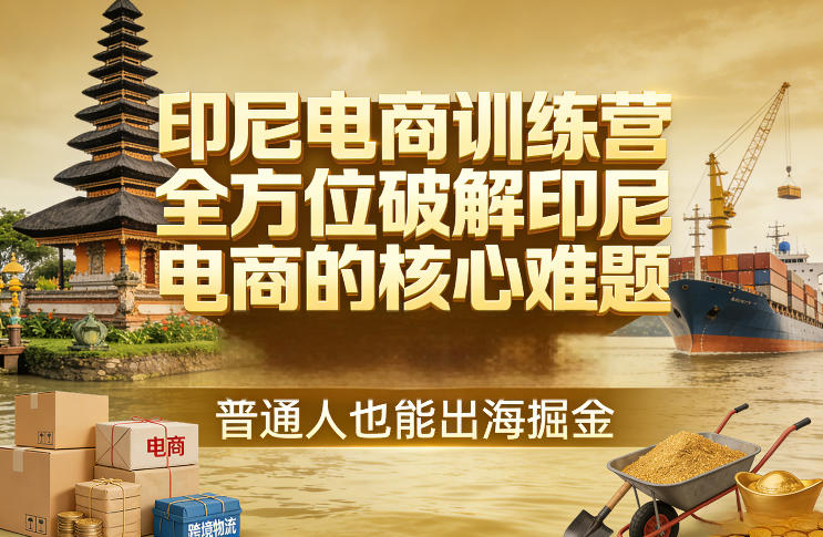 印尼电商训练营，全方位破解印尼电商的核心难题，普通人也能出海掘金-shxbox省心宝盒