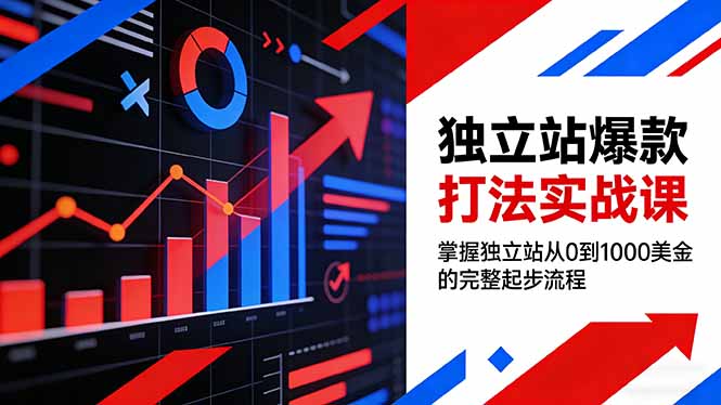 独立站爆款打法实战课，掌握独立站从0到1000美金的完整起步流程-shxbox省心宝盒