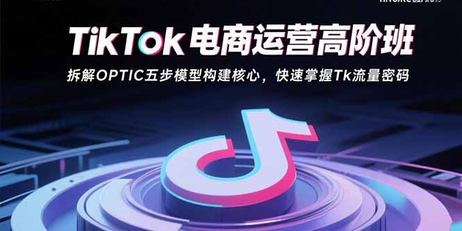 TikTok电商运营高阶班：拆解OPTIC五步模型构建核心，快速掌握Tk流量密码-shxbox省心宝盒