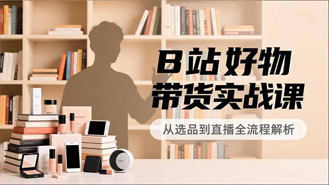 B站好物带货实战课，账号定位、选品拍摄、运营变现，全流程教学，实现UP主月入过万-shxbox省心宝盒