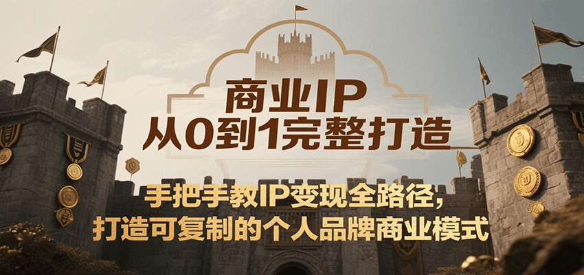 商业IP从0到1完整打造，手把手教IP变现全路径，打造可复制的个人品牌商业模式-shxbox省心宝盒