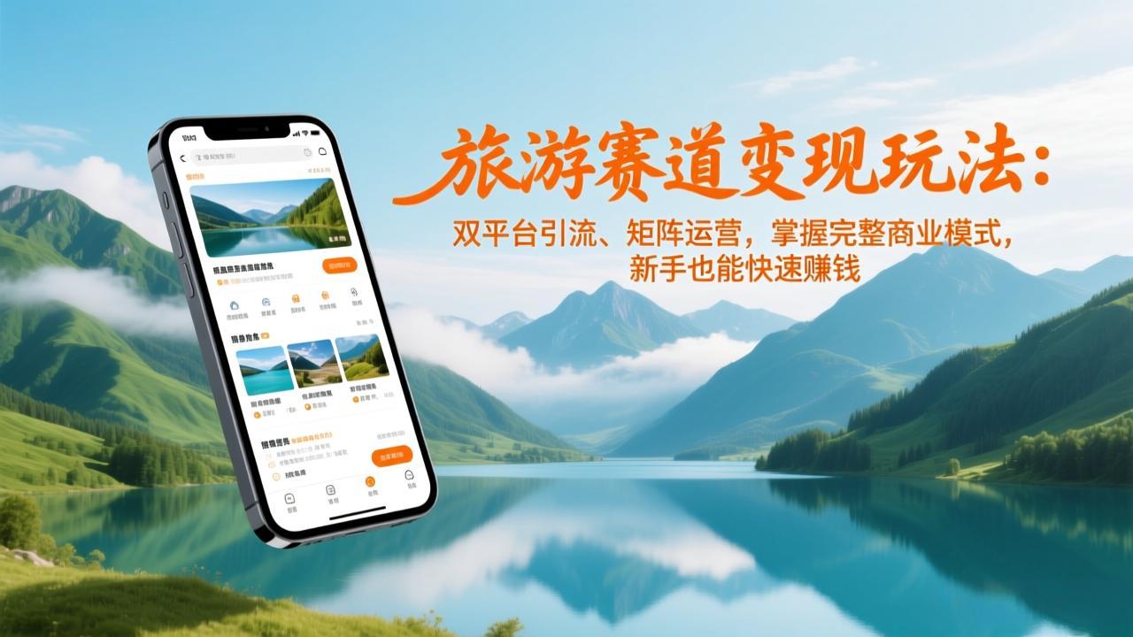 旅游赛道变现玩法：双平台引流、矩阵运营，掌握完整商业模式，新手也能快速赚钱-shxbox省心宝盒
