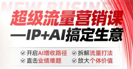 2025年超级流量营销课，IP+AI搞定生意，开启AI增收路径 直击业绩难题 拆解流量打法 放大个体价值-shxbox省心宝盒