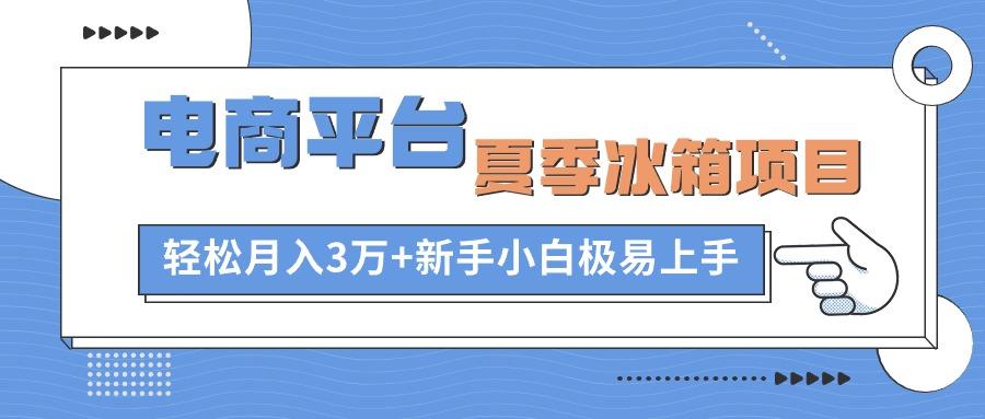 电商平台夏季冰箱项目，轻松月入3万+，新手小白极易上手-shxbox省心宝盒