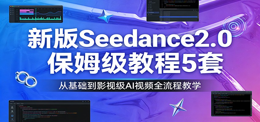新版Seedance2.0保姆级教程5套：从基础到影视级AI视频全流程教学-shxbox省心宝盒