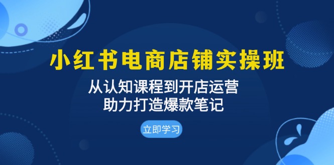 小红书电商店铺实操班：从认知课程到开店运营，助力打造爆款笔记-shxbox省心宝盒