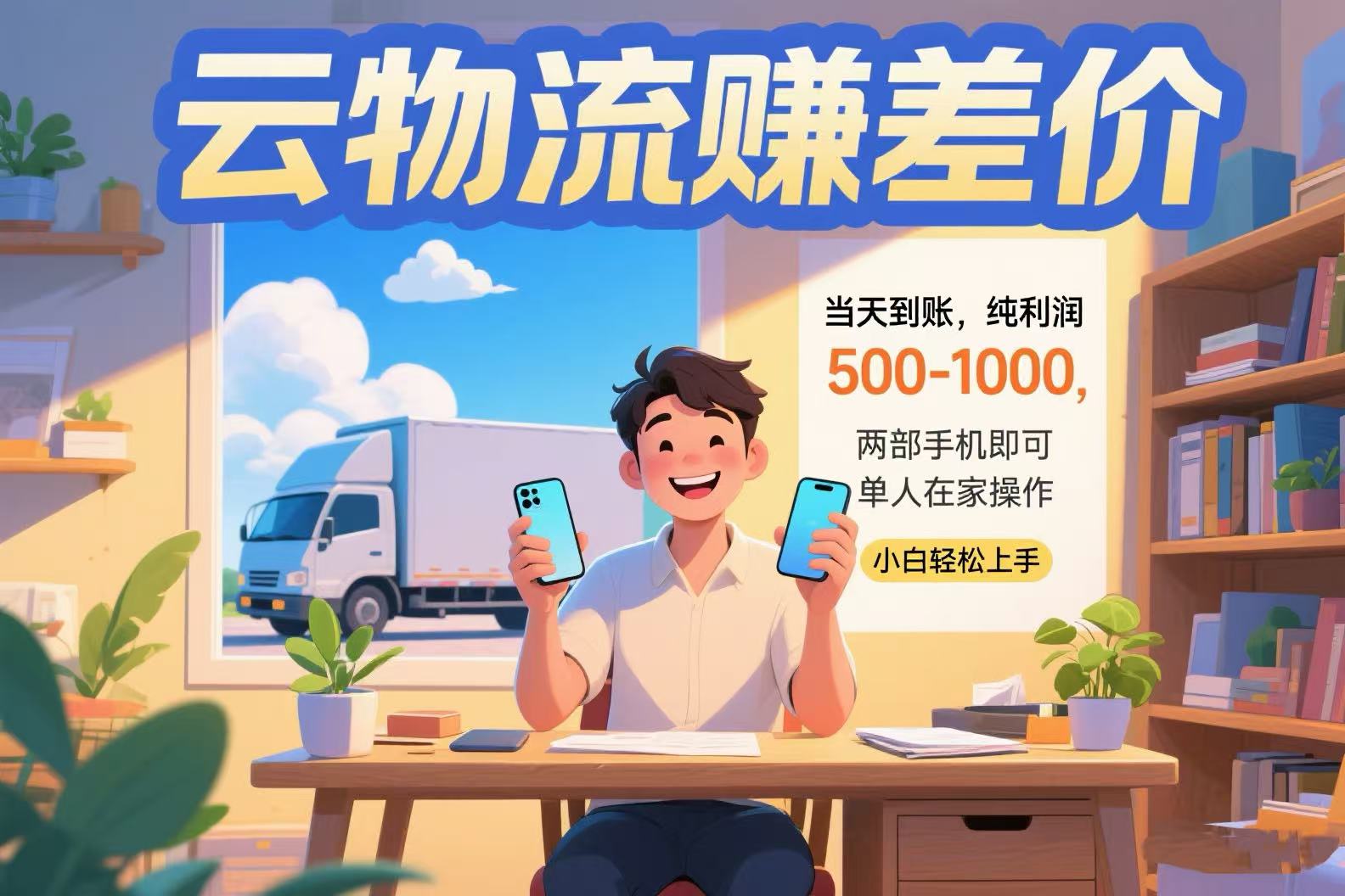 云物流赚差价 当天到账纯利润500-1000 两部手机即可 可单人在家操作 小...-shxbox省心宝盒