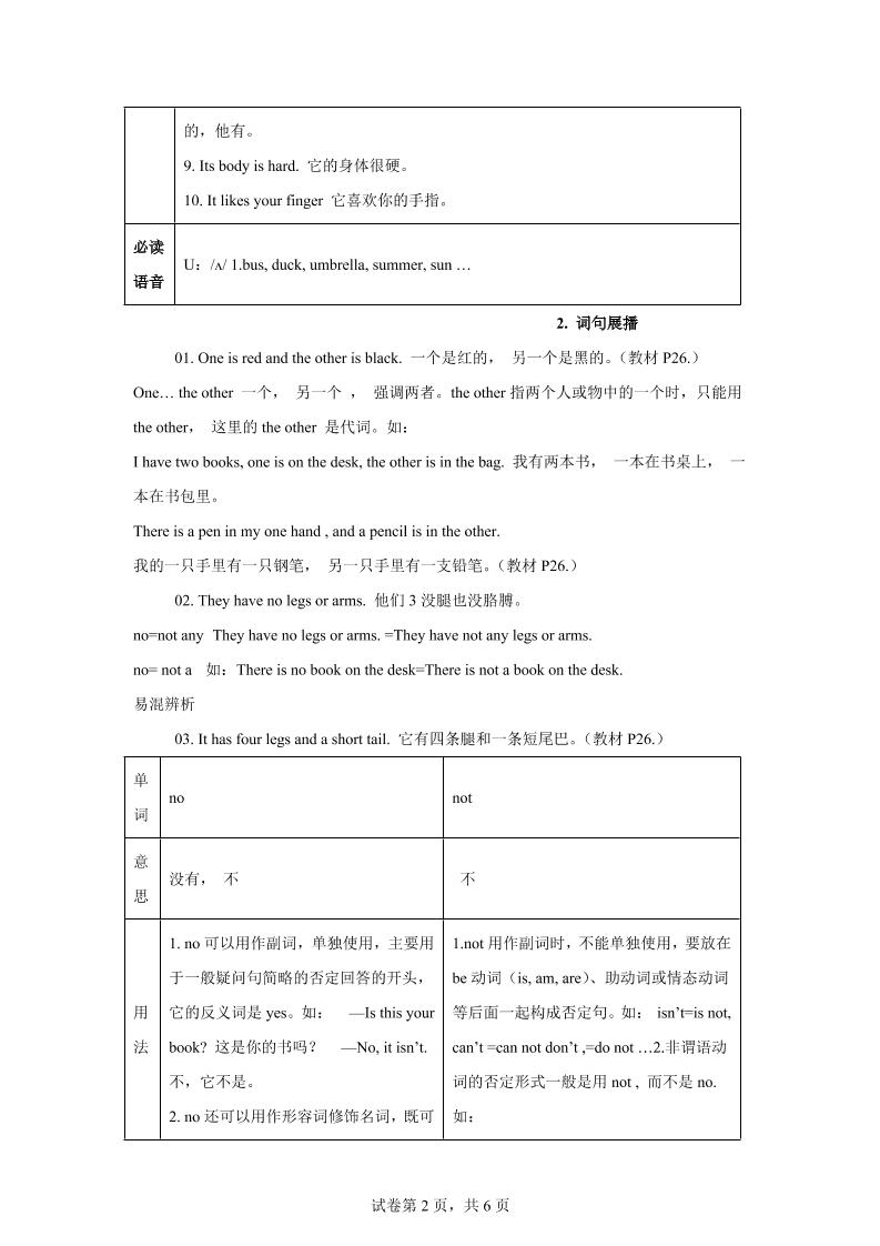 【单元热点难点】译林版（三起）英语五年级上册Unit3Ouranimalfriends教材划重点-shxbox省心宝盒