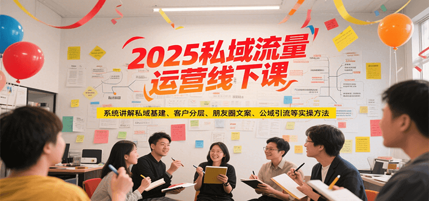 2025私域流量运营线下课，系统讲解私域基建/客户分层/朋友圈文案/公域引流等实操方法-shxbox省心宝盒