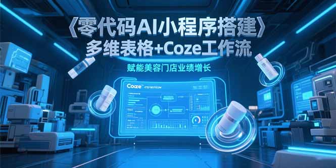 零代码AI小程序搭建，多维表格+Coze工作流，赋能美容门店业绩增长-shxbox省心宝盒