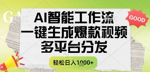 AI智能工作流，一键生成书单号爆款视频，多平台分发，每日收益多张【揭秘】-shxbox省心宝盒