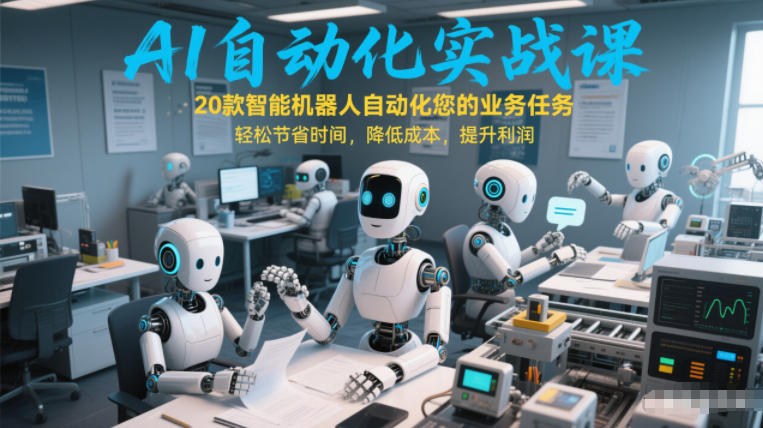 AI自动化实战课：20款智能机器人自动化您的业务任务，轻松节省时间，降低成本，提升利润-shxbox省心宝盒