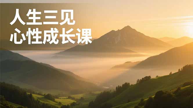 人生三见心性成长课，见天地众生自己，搞透人性安顿身心，活出清晰自我，内在富足无价-shxbox省心宝盒