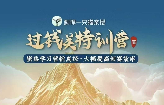 剽悍一只猫-过钱关特训营，学习营销真经 大幅度提高创富效率-shxbox省心宝盒
