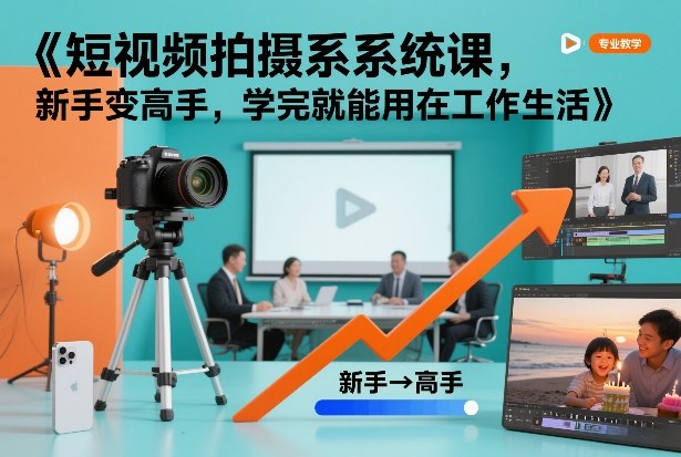 短视频拍摄系统课，新手变高手，学完就能用在工作生活-shxbox省心宝盒