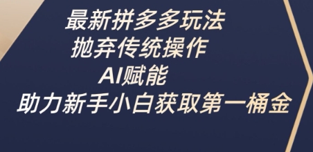 最新拼多多玩法，抛弃传统操作，AI赋能，助力新手小白获取第一桶金-shxbox省心宝盒