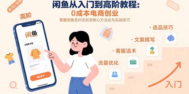 闲鱼从入门到高阶教程：0成本电商创业，掌握闲鱼卖货核心方法论与实战技巧-shxbox省心宝盒