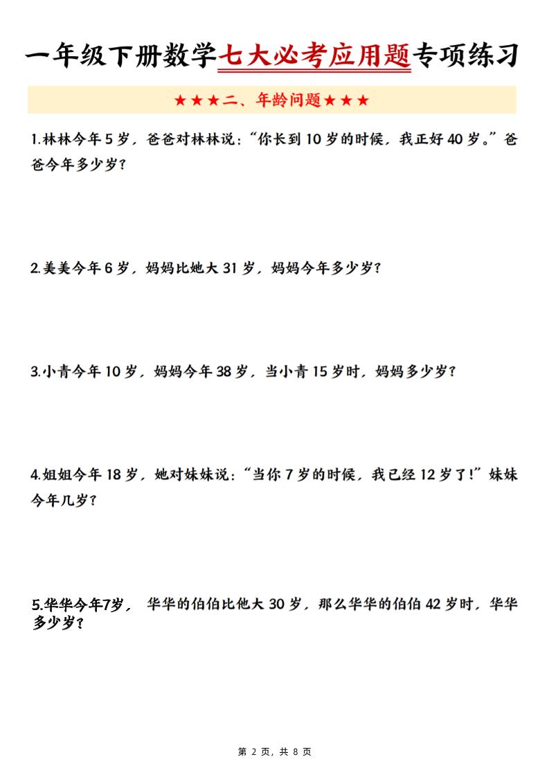 新一下数学七大必考应用题专项练习（含答案8页）-shxbox省心宝盒