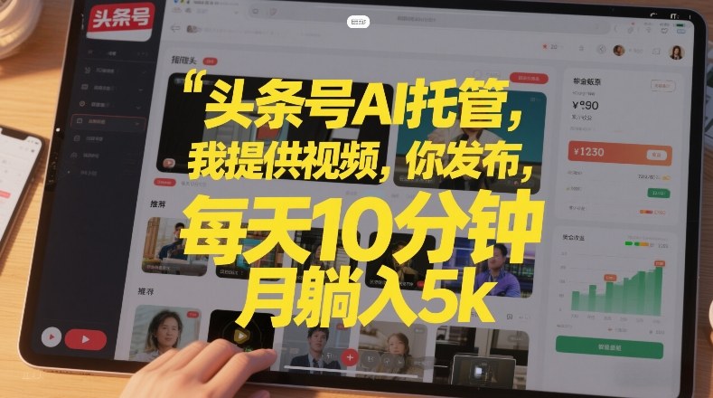 头条号AI托管，我提供视频，你发布，每天10分钟，月躺入5k+【揭秘】-shxbox省心宝盒