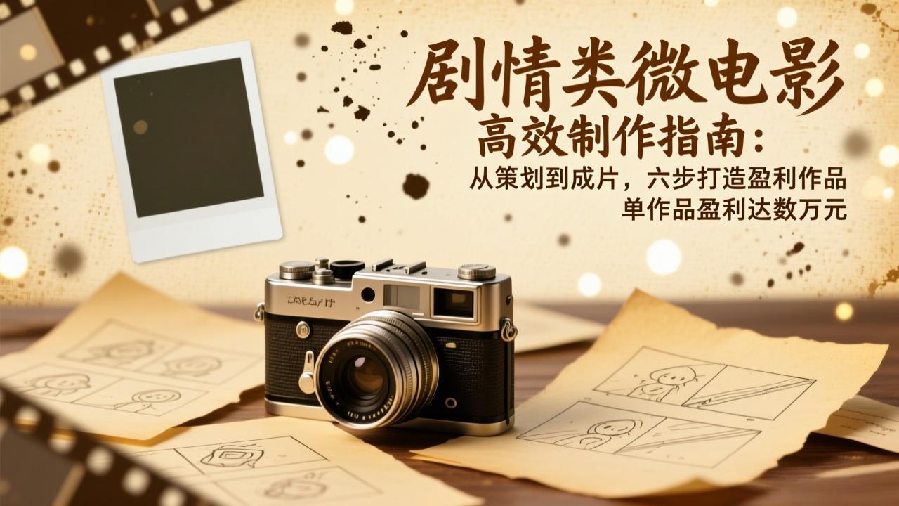 剧情类微电影高效制作指南：从策划到成片，六步打造盈利作品，单作品盈利达数万元-shxbox省心宝盒