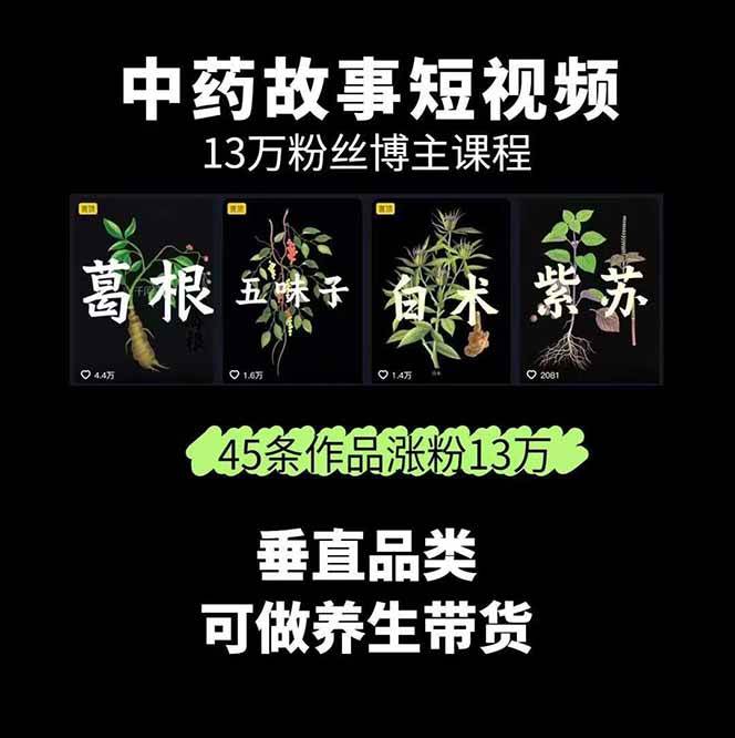 图片[2]-中药文化赛道：溯源故事开发，AI工具实战，平台运营，全方位解锁中医流量变现新路径-shxbox省心宝盒