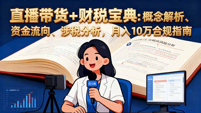 直播带货+财税宝典：概念解析、资金流向、涉税分析，月入10万合规指南-shxbox省心宝盒