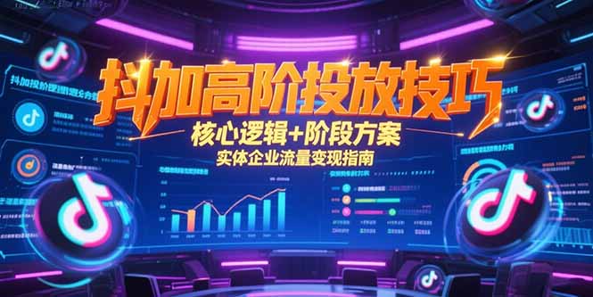 抖加高阶投放技巧，核心逻辑+阶段方案，实体企业流量变现指南-shxbox省心宝盒