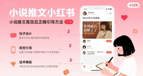 小说推文小红书高转化引导方法实操课，小说推文高效且正确引导方法-shxbox省心宝盒
