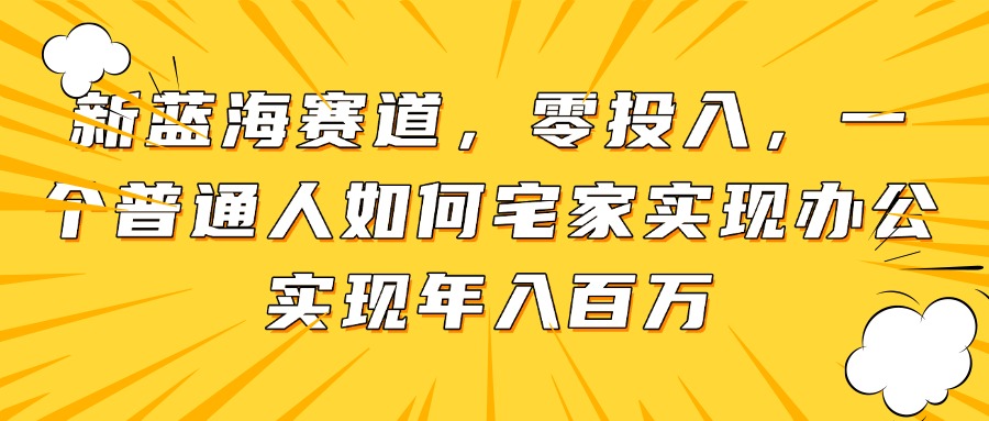 新蓝海赛道，零投入，一个普通人如何宅家办公实现年入百万-shxbox省心宝盒