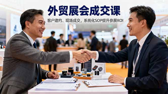 外贸展会成交课，含目标制定、客户邀约、现场成交，系统化SOP提升参展ROI-shxbox省心宝盒
