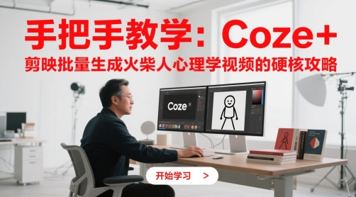 手把手教学：Coze + 剪映批量生成火柴人心理学视频的硬核攻略-shxbox省心宝盒