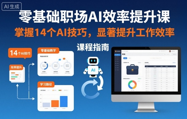 零基础职场AI效率提升课，掌握14个AI技巧，显著提升工作效率-shxbox省心宝盒