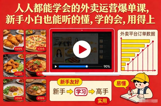 人人都能学会的外卖运营爆单课，新手小白也能听的懂，学的会，用得上-shxbox省心宝盒